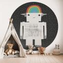 Fototapet Rainbow Robot Sleep Laugh Create - Treechild - Rund - Selvklæbende/ikke-vævet