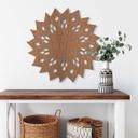 Décoration en bois - Soleil Mandala 02 - Placage d'acajou