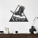 Decoración mural triángulo - Águila sobre las montañas - MDF