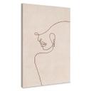 Canvasbillede Delikate konturer af en kvinde - Line Art - Tunaboylu