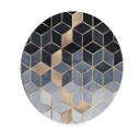 Wandcirkel Fredriksson - Blue Geometry