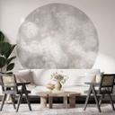 Bloemen Fotobehang dandelions dream in beige - Ms Tiff - rond - zelfklevend/niet-geweven