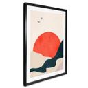 Póster Amanecer en el paisaje con palomas - Kubistika