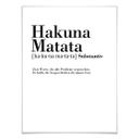 Plakat - Typografi - Hakuna Matata