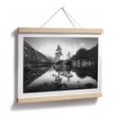 Póster Paisaje pintoresco con lago de montaña de aguas cristalinas - Hintersee