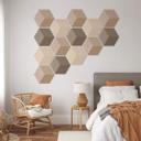 3D Hexagon Alu-Dibond - Brun med mønster