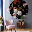 Fototapet - Heem - Stilleben med blomster - Rund - vliesetapet/selvklæbende non-woven tapet