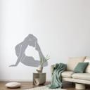 Wallsticker yoga king cobra silhuet monokrom