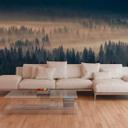 ForestInFog tapet i blåbeige - non-woven tapet Designwalls 2 - 2,55 x 3,5 m