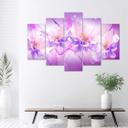 5 stykke lærred print Violet blomster natur