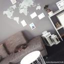 Wallsticker - Verdenskort, grå