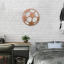 Decoración en madera habitación infantil fútbol - caoba