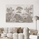 Wanddecoratie met tuinlandschap in beige - Ms Tiff - Alu-Dibond