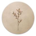 Cuadro de madera Ilustración Flores - Nomeolvides - Goed Blauw - Redondo