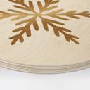 Cuadro de madera copo de nieve dorado redondo - Orara Studio