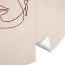 Papel pintado Delicados contornos de una mujer - Line Art - Tunaboylu - Redondo - Papel pintado auto