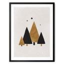Póster de árboles de Navidad con estrellas - Póster de Navidad - Orara Studio