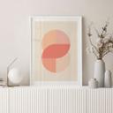 Póster Formas geométricas en naranja-rosa - 1X Studio