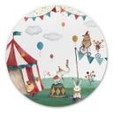 Tableau sur alu-Dibond rond Oliver Robins - Le cirque en folie