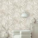 blomstertapet, non-woven tapet Novamur Yvi hvid, greige