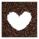 Canvasbillede, kaffehjerte