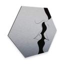 Hexagone - Alu-Dibond effet argenté - Nordic Creators White Kiss