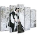 Lærredstryk 5 stykker, Banksy Maid Street Art