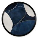 Póster Equilibrio geométrico en azul y blanco - Paksoylu - Redondo