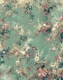 Fototapete in Blumen Blüten grün, beige Floral