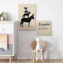Nouveauprints Cuadro de madera - Geometric Bremen Town Musicians