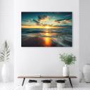Canvasbillede, solnedgang hav
