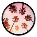 Plakat California Dreaming med udsigt til palmer - Hugonnard - Round