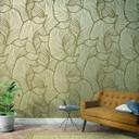 Abstrakt bladmønster tapet Beige, Blomster 2,70 x 1,59 m