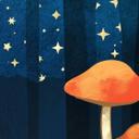 Fotomural Bosque y estrellas de noche - SpaceFrog Designs