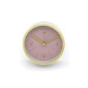 Wecker in Gold-Optik mit Rosa - Rund Ø11 cm