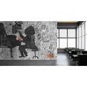 Fotomural Paredes de Patel 3 Piano Bar 1 gris, negro, naranja
