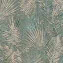 Jungle tapet grøn blå PVC-fri - non-woven tapet palmer petrol af A.S. Création 386382