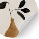 Vinilo decorativo rama en jarrón dorado - ThingDesign - Redondo