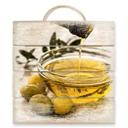 Cuadro de madera aceite de oliva - 40x41,5 cm