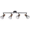 Spotrohr Leo, braun, 20 x 8,4 cm, Metall Deckenspots, dimmbar