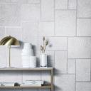 Tekstureret tapet, non-woven tapet Natural Opulence hvid, grå