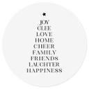 Vinilo decorativo - Árbol de Navidad redondo tipográfico - Blursbyai