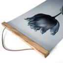 Póster de tela de tulipán de terciopelo en negro - Paksoylu