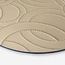 Billede Abstrakte ringe beige - Grande - rund – print på aluminium (Alu-Dibond)