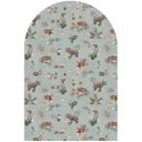 Wallsticker rundbuevægpanel fawn og skovvenner - blå - Kikki Belle - bred