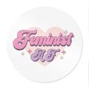 Póster Feminist AF Pink Heart - Redondo