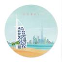 Plakat Dubai Beach - Burj Al Arab - Rivers - Rundt