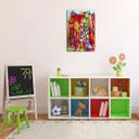 Canvasbillede, farverig by