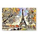 Akrylbillede Zamart - Kandinsky møder Paris Eiffeltårnet