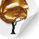 Vinilo decorativo árbol con corona dorada 3D - Mielu - Redondo